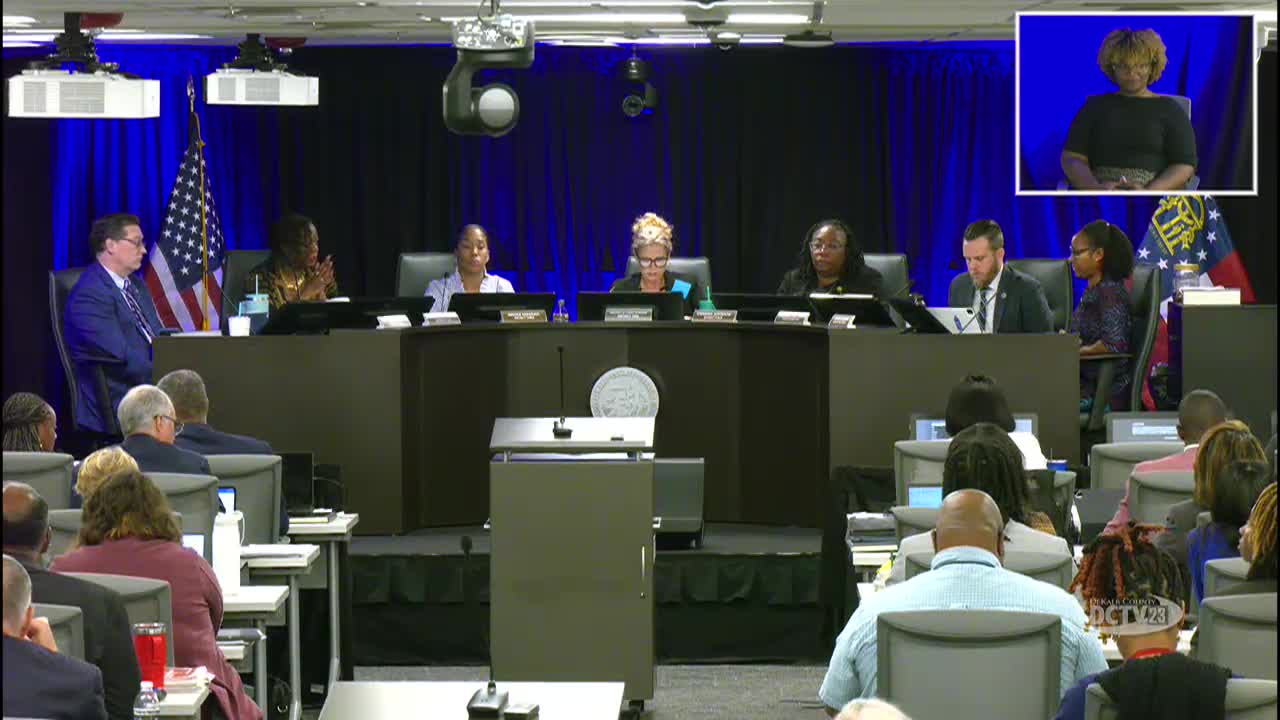 DeKalb commissioners extend data-center moratorium, approve rezoning and land‑bank transfers amid business‑licensing and small‑business outreach