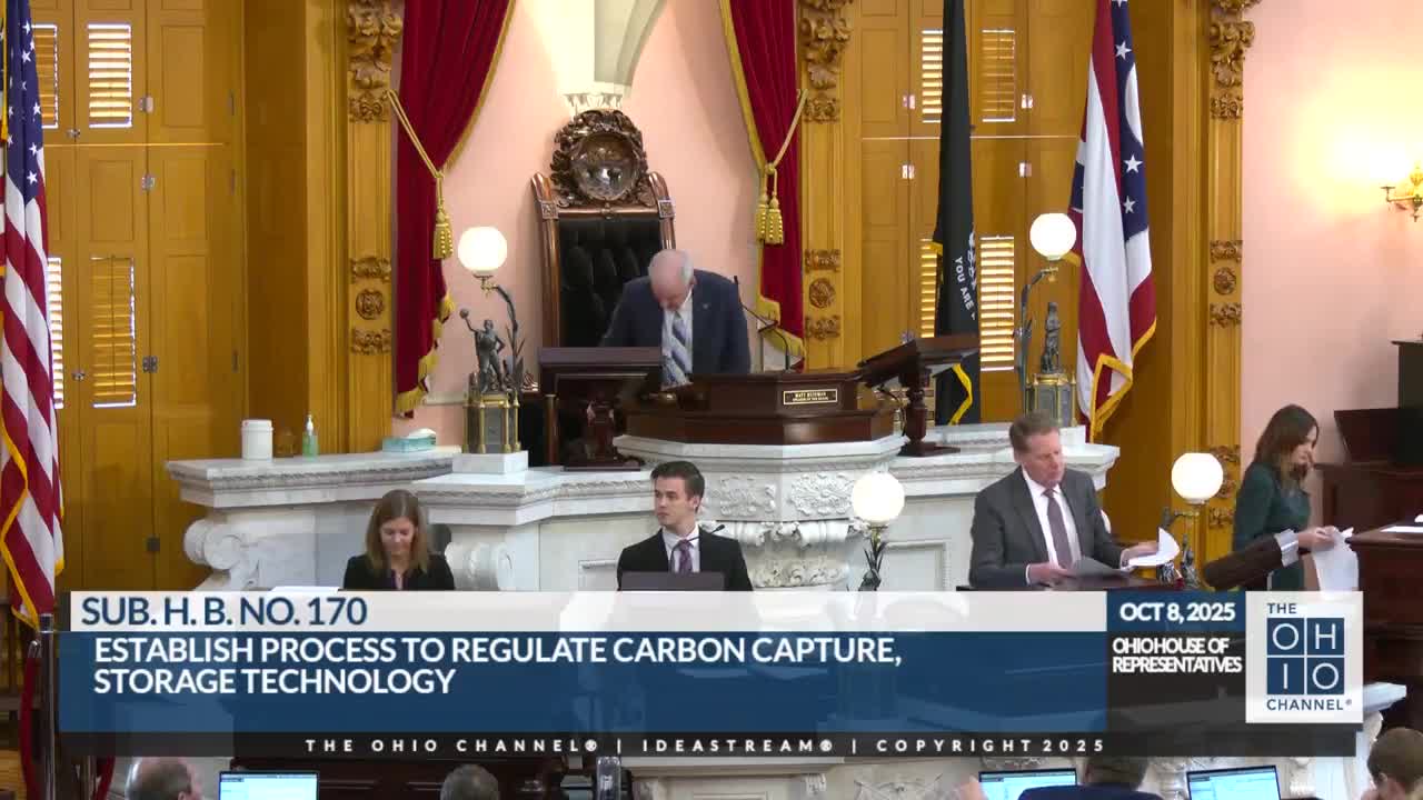 House approves bill to create Ohio regulatory framework for carbon capture and storage