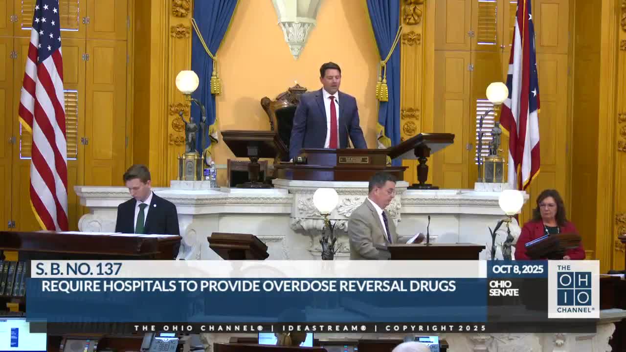Ohio Senate unanimously approves OVI marijuana testing update, hospital naloxone requirement, memorial highway and COSI license plate