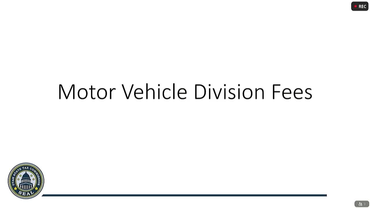 Tax Commission: DMV collects about $654 million in fees for 2025; committee discusses simplification