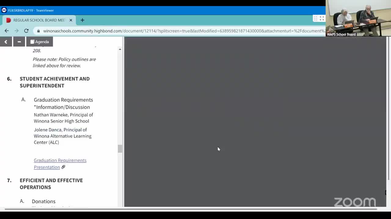 Board reviews proposed changes to graduation credit policy; principals recommend raising diploma-credit floor