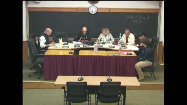 Select Board confirms appointments, accepts resignations and names traffic constables