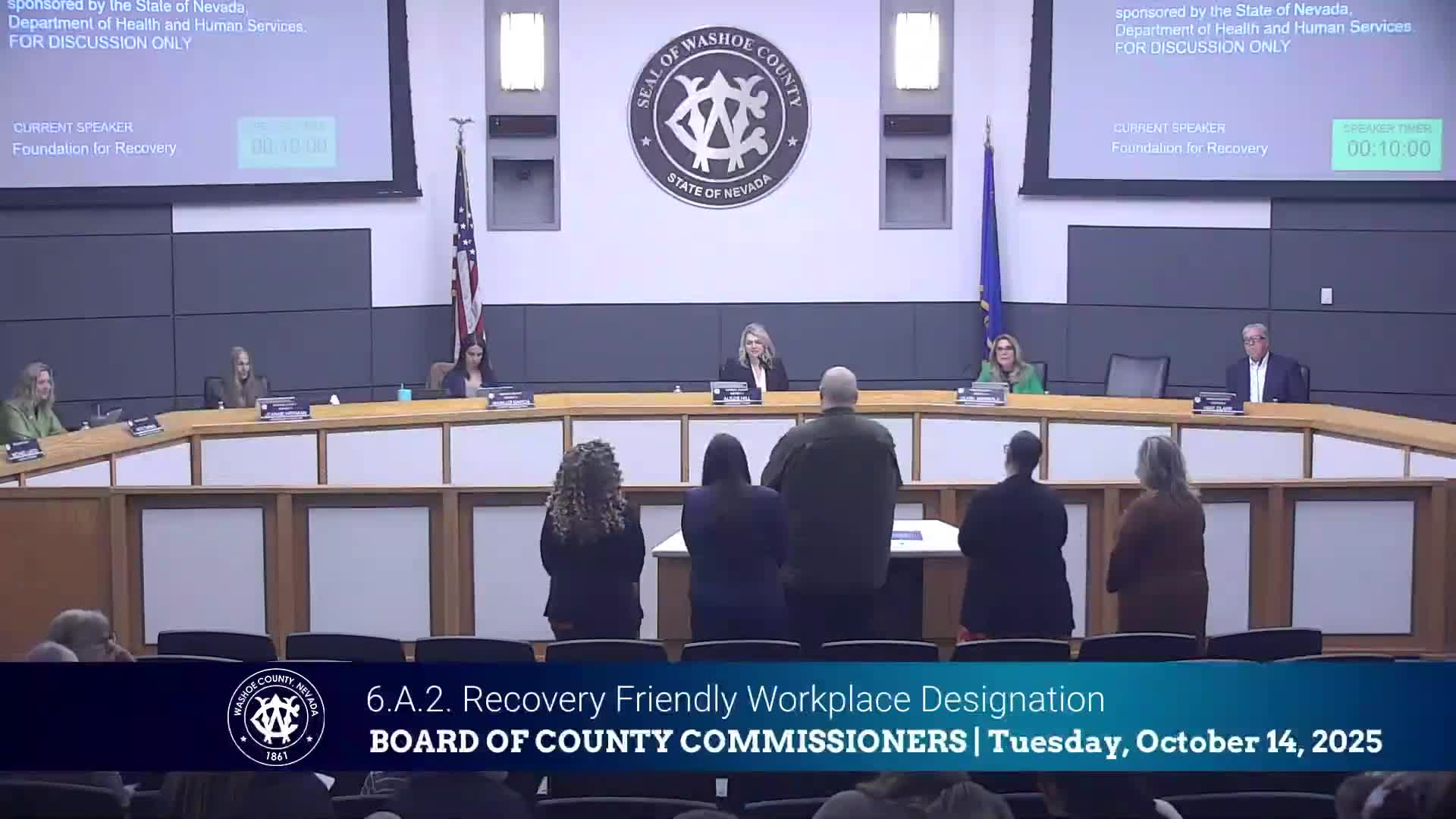 Washoe County designated Nevada’s first recovery-friendly county workplace; staff training planned