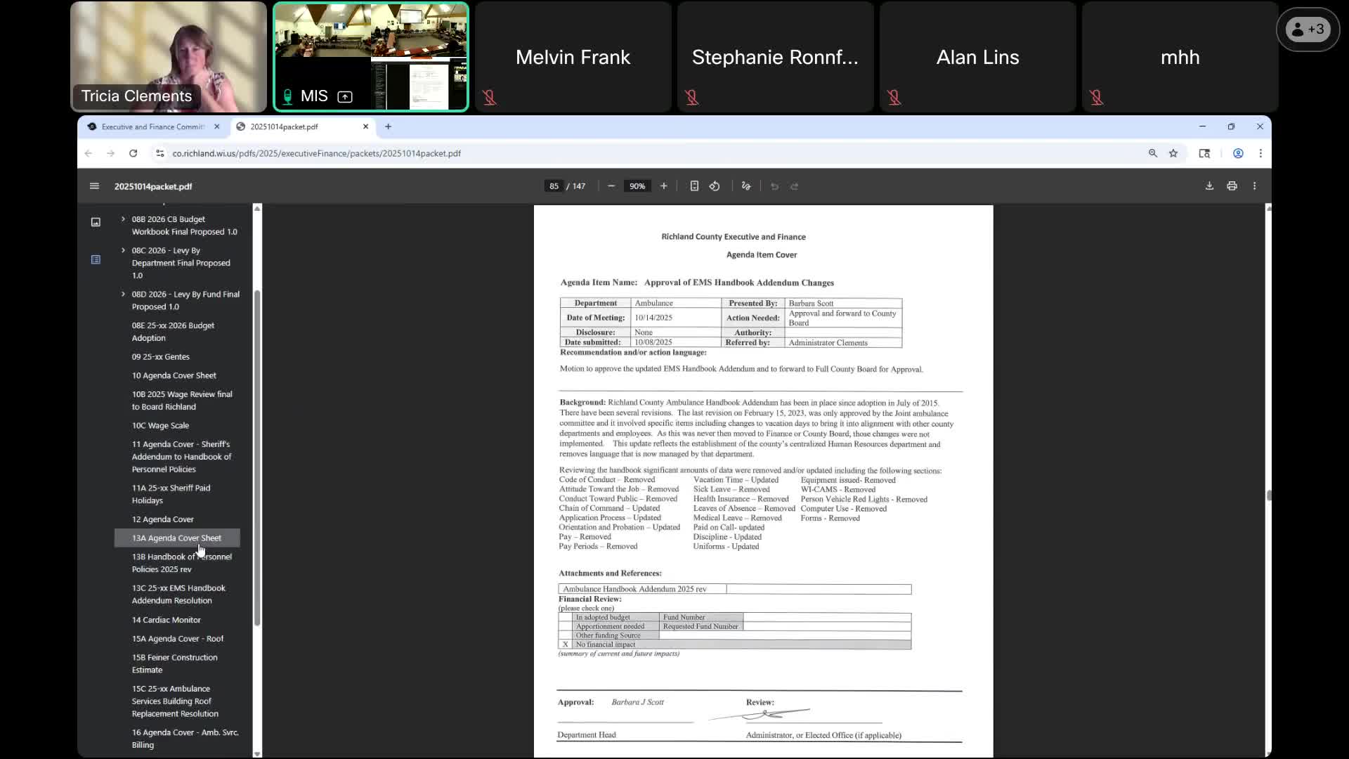 Richland County committee OKs three‑month interim EMS agreement, forms transition committee amid funding, billing and facility concerns