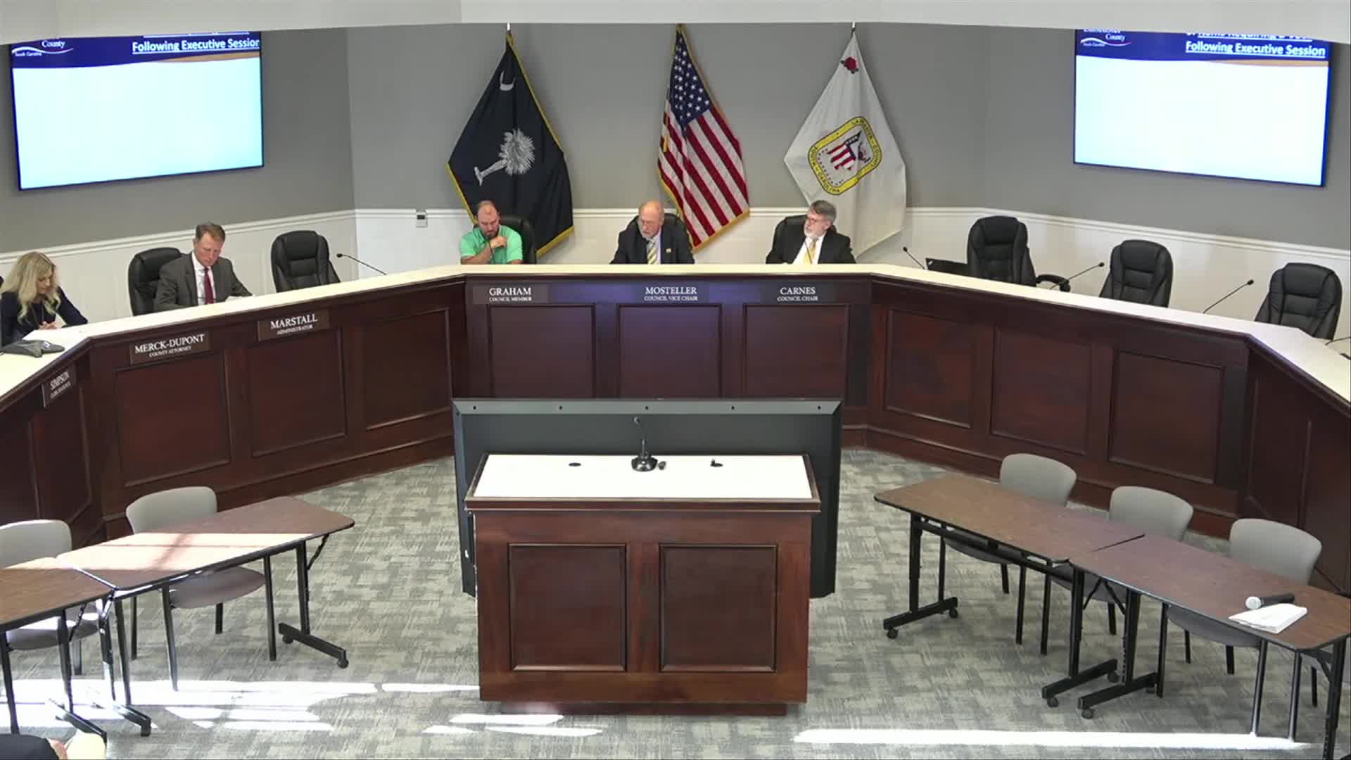 Lancaster County ad hoc committee ends executive session on Haven development agreement; no substantive votes taken