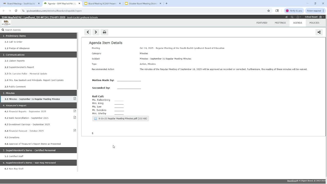 Treasurer warns of declining cash balance over forecast, district to seek 7.9‑mill levy; trustees approve monthly financial reports