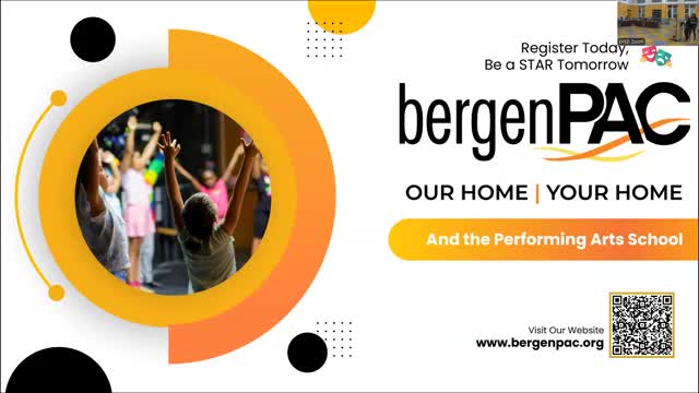 Board hears Bergen PAC, JCC/Turnauer School presentations on arts partnerships; asks administration to review funding