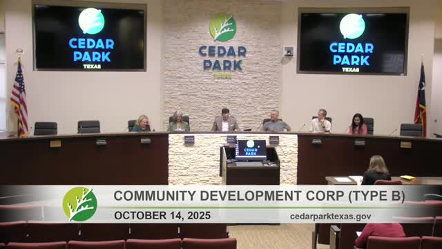 Cedar Park Type B fund posts stronger-than-expected sales-tax receipts; board approves minutes