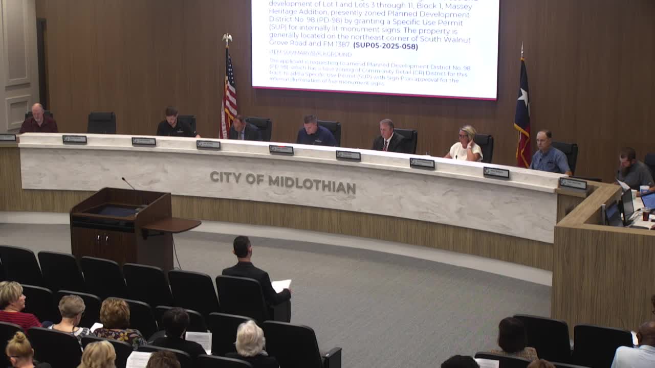 Council approves internally lit monument signs for Massey Heritage Center after debate over brightness