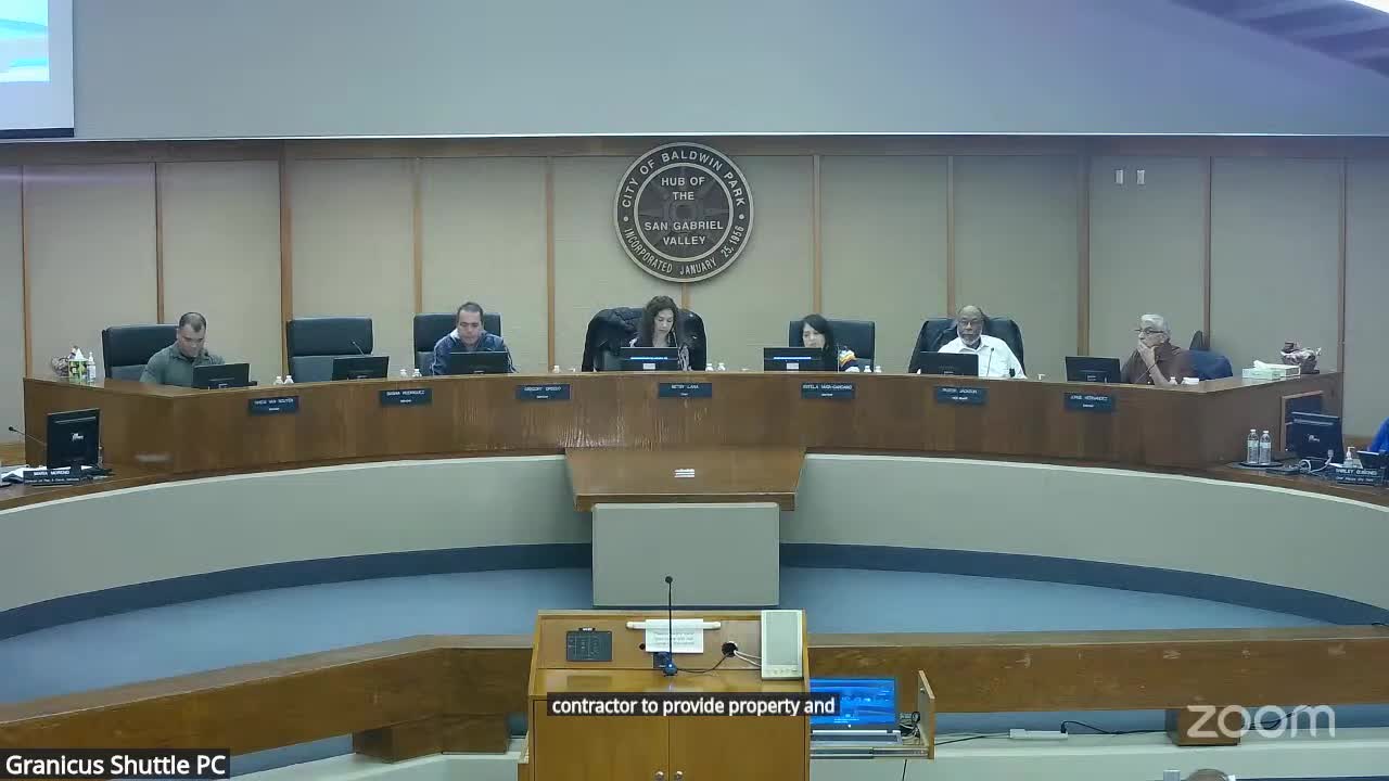 Baldwin Park approves $165,000 plan to clear 20,000–25,000-item evidence backlog; Vice Chair abstains