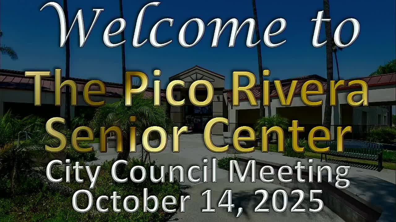 Pico Rivera council approves consent calendar items 1–10, 4‑0
