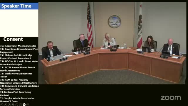 Lincoln council unanimously approves consent agenda