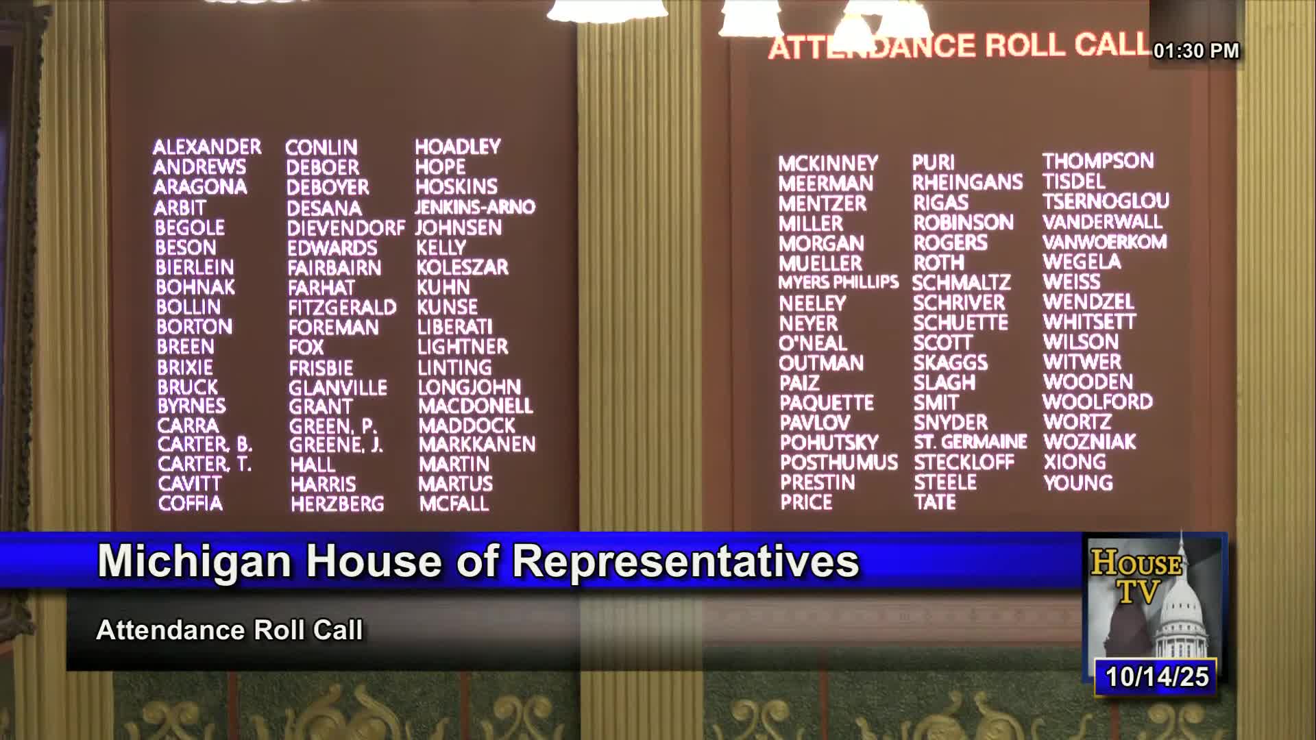 House fails to reach quorum; session adjourned until Oct. 15, 2025