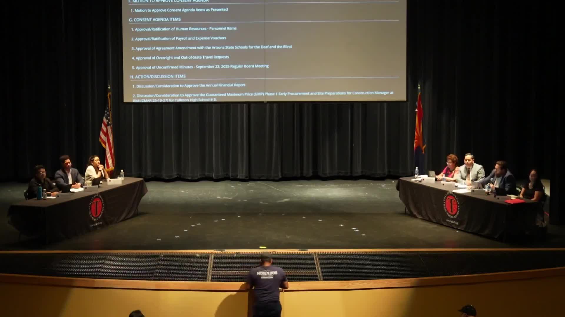 Community speakers press Tolleson USD board for transparency, call for investigation and oppose $80M stadium