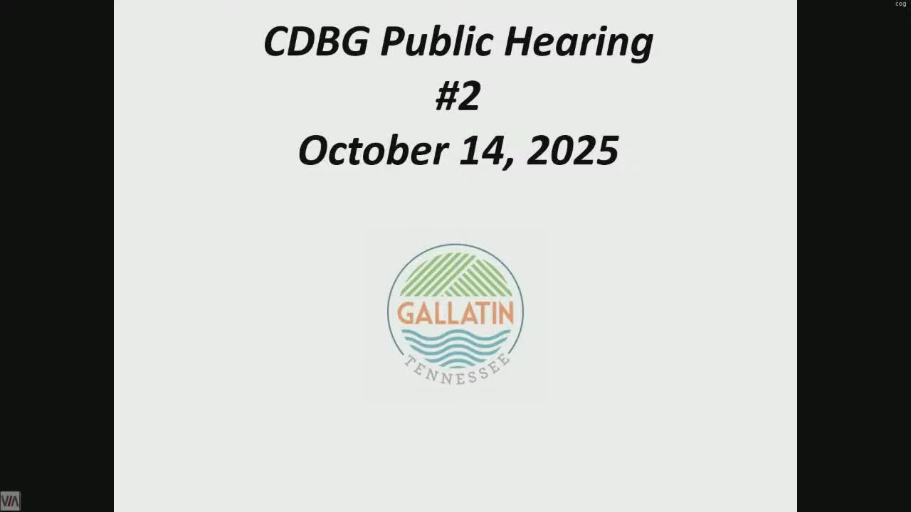 Gallatin opens 30-day public comment on 2025–2029 consolidated plan; proposes sidewalks in three low‑income census tracts