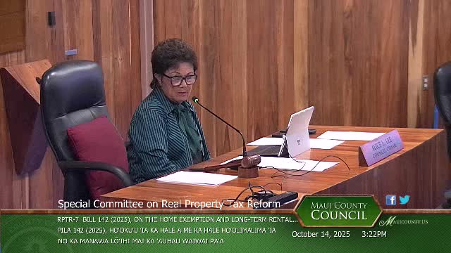 Committee hears mixed views on extending Lahaina wildfire tax relief; defers for narrower drafting