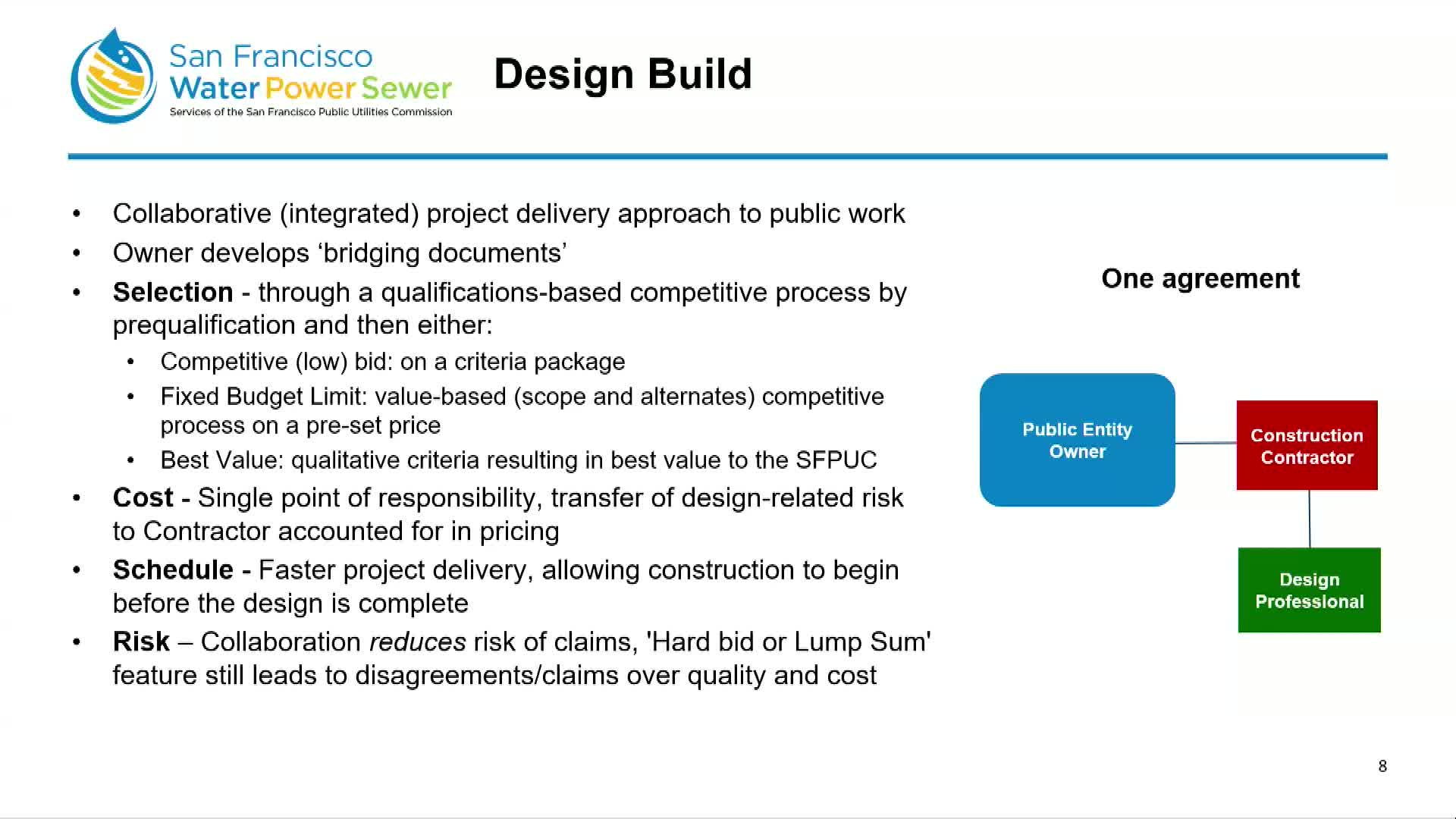 SFPUC approves Gateway Project development agreement infrastructure plan; will accept dedicated water and sewer improvements