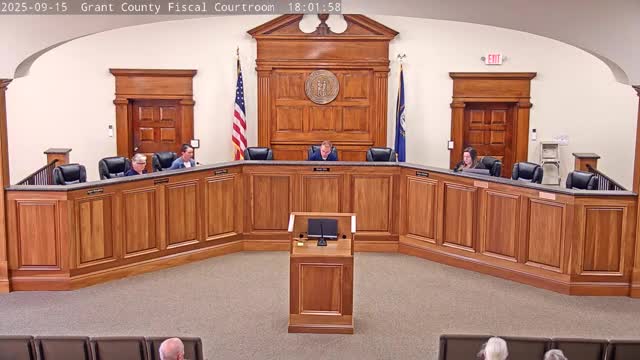 Grant County approves Sept. claims, surplus auction lists and ambulance district appointments; court moves to closed session