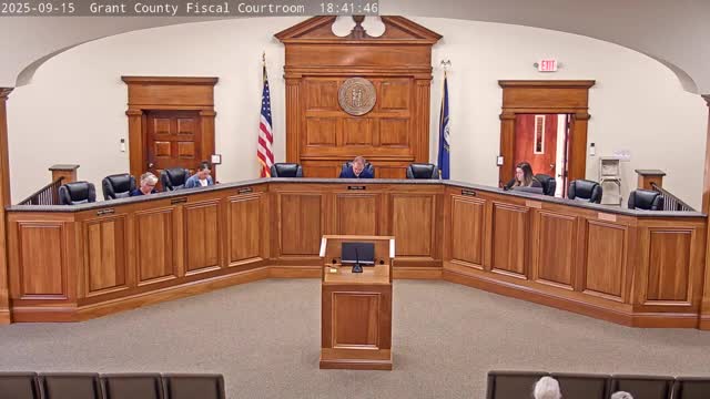 Grant County reschedules regular meeting to Oct. 3 and schedules Zoom bid opening