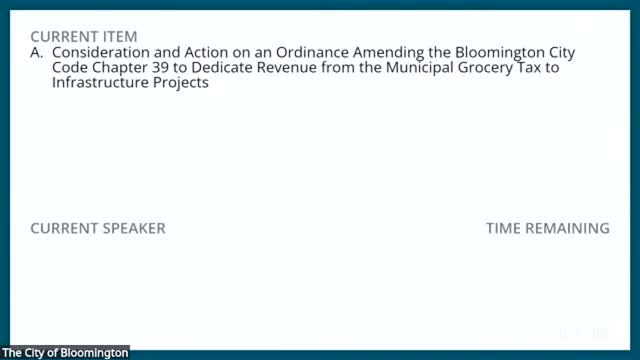 Bloomington council votes to dedicate municipal grocery-tax revenue to infrastructure