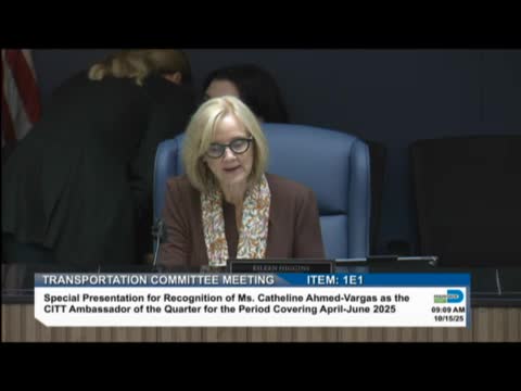 Miami-Dade transportation committee names Kathleen Vargas CITT ambassador for April–June 2025