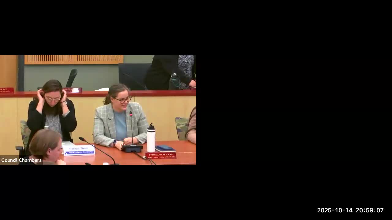 Olympia staff present climate action and resilience chapter for Olympia 2045; HB 1181 requirements explained
