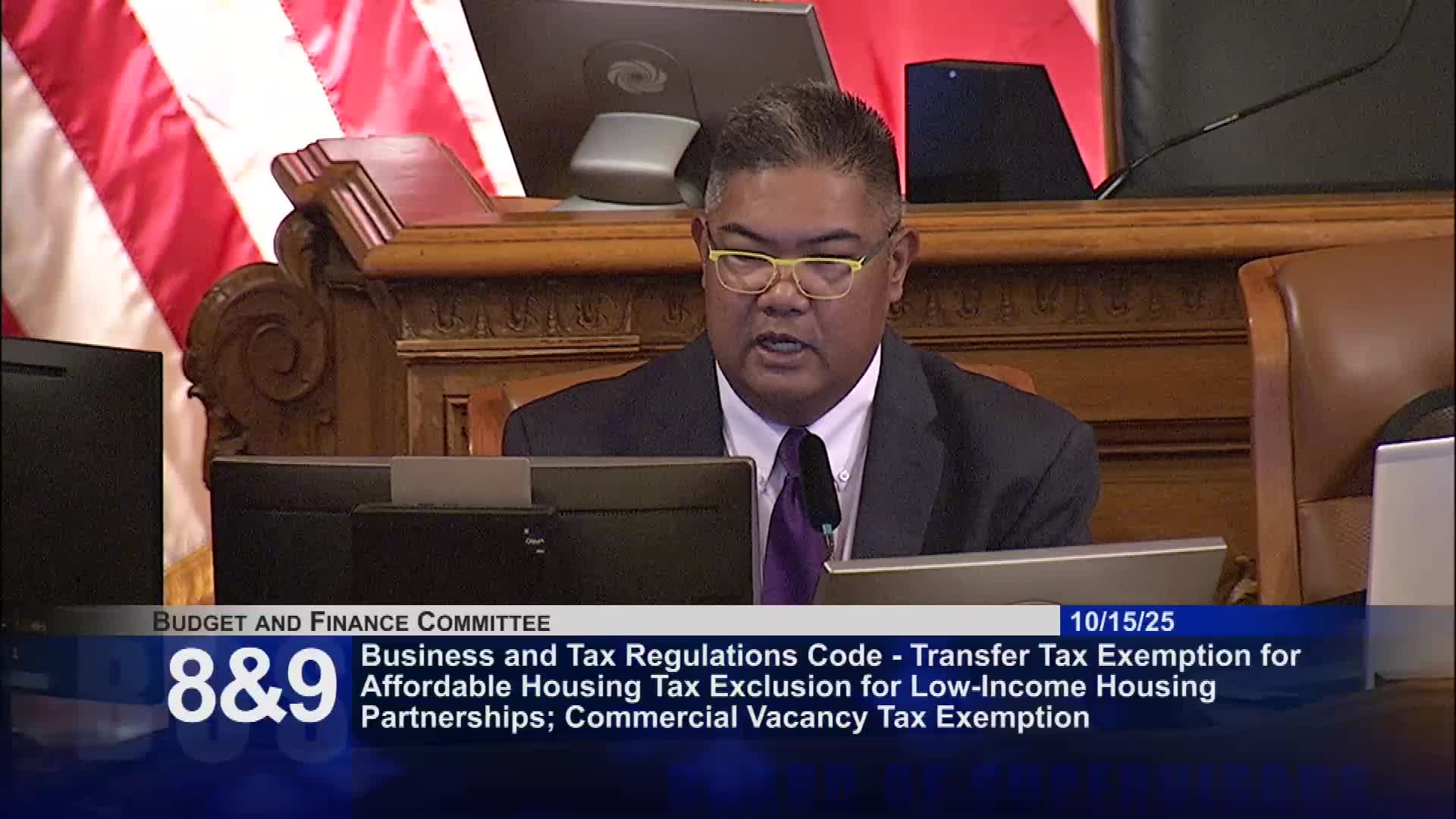Budget and Finance Committee forwards nine items including Irish Famine memorial, Chinatown clinic lease, transit center amendment and tax relief for affordable