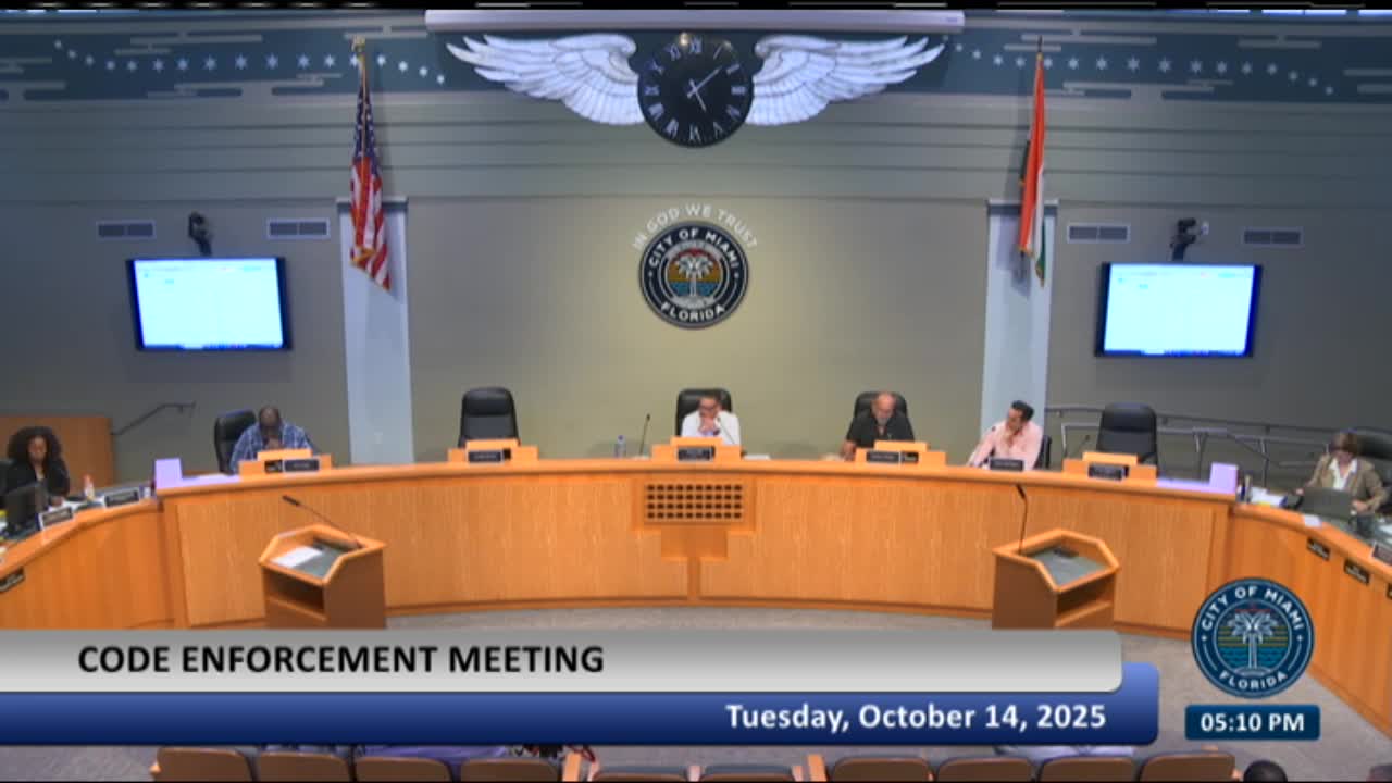 City of Miami Code Compliance Board grants multiple extensions, finds numerous properties in violation