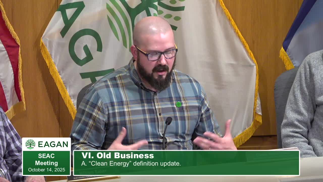 Sustainable Eagan Advisory Commission forwards working ‘clean energy’ definition to city council