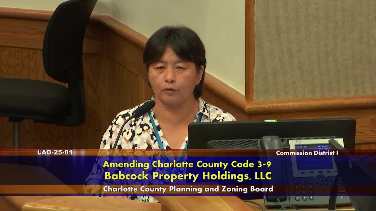 Planning board recommends approval of Babcock Ranch MDO and three increment IDO amendments after five‑year traffic and demand‑rights update