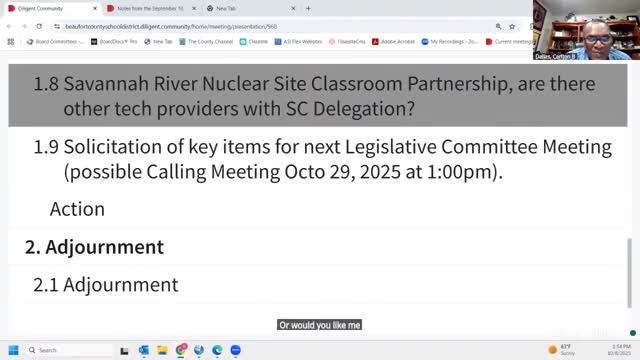 Board hears about Savannah River Nuclear Solutions classroom partnership; district to assess virtual-course feasibility