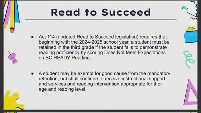 Third-grade retention falls to six after summer reading camp, district reports