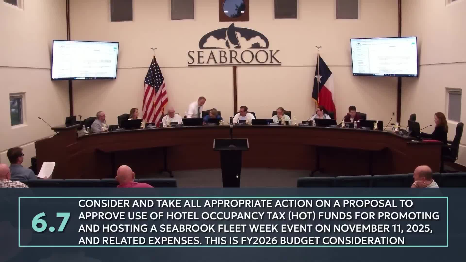 Council approves up to $100,000 in hotel‑occupancy tax for November Fleet Week drone show and festival