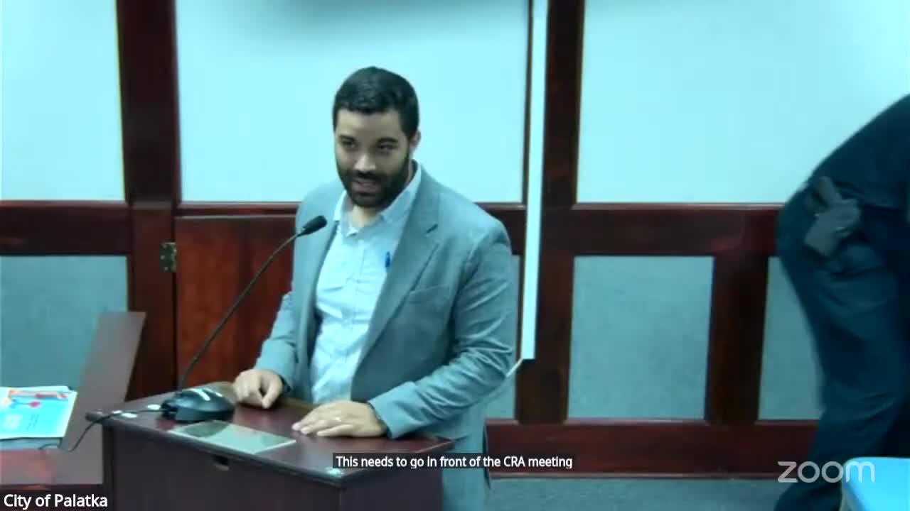 Palatka commission approves consent agenda and multiple annexations; approves budget calendar; first reading passed on sex‑offender residency ordinance