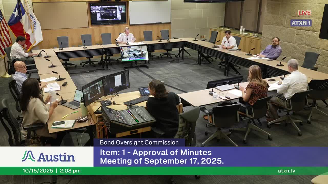 Bond Oversight Commission seeks firmer baselines, better project tracking ahead of 2026 bond program
