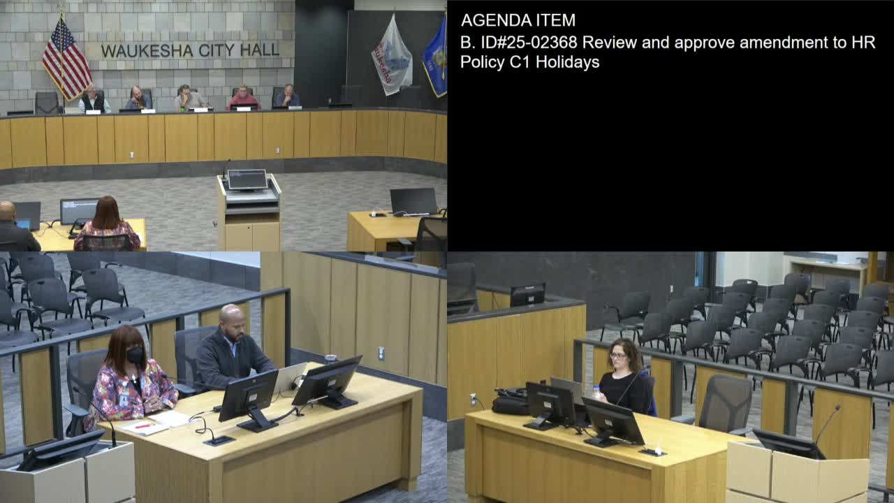 HR committee approves correction to holiday policy to add hours for fire battalion chiefs