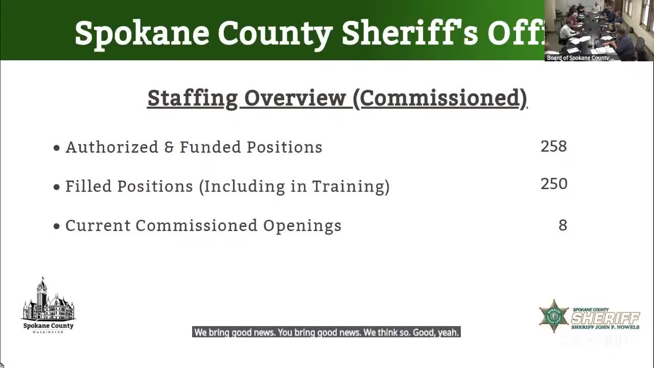 Sheriff’s office reports improved staffing, pressing capital needs for RMS and vehicles