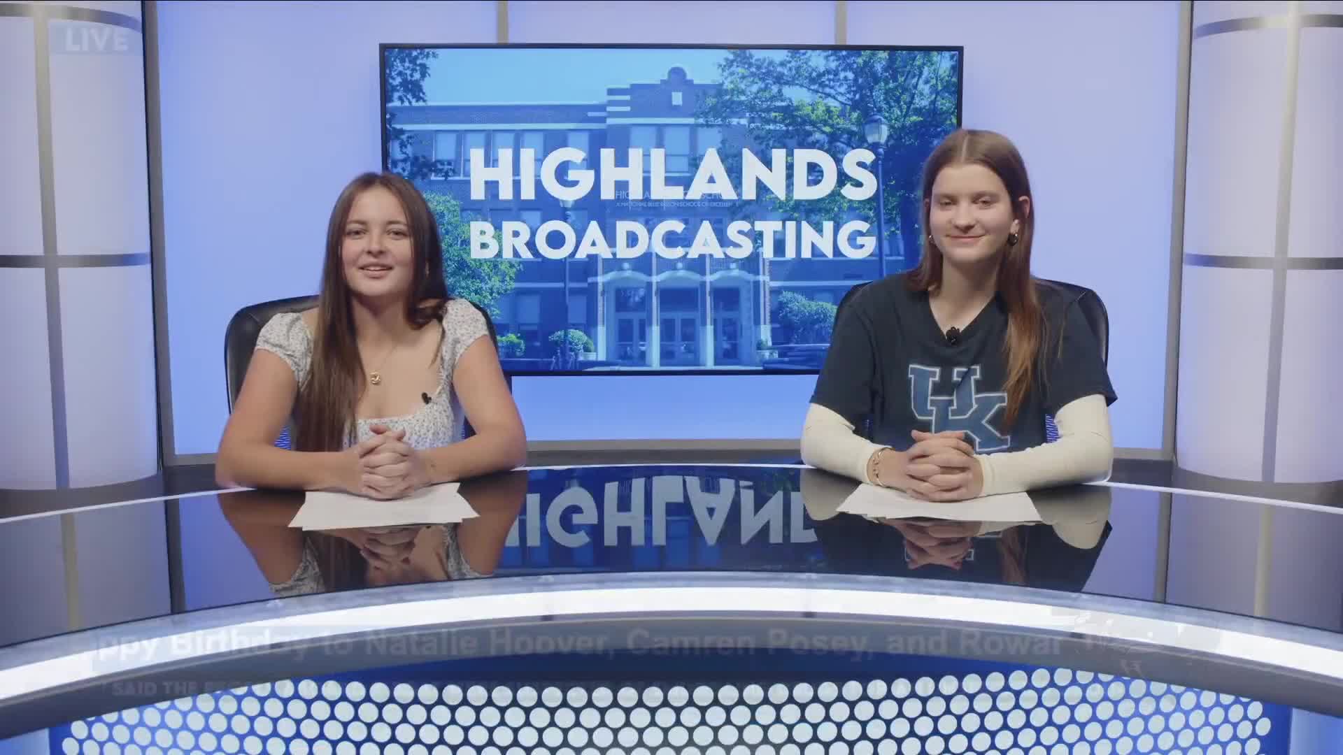 No civic articles: student-produced Highlands High School broadcast