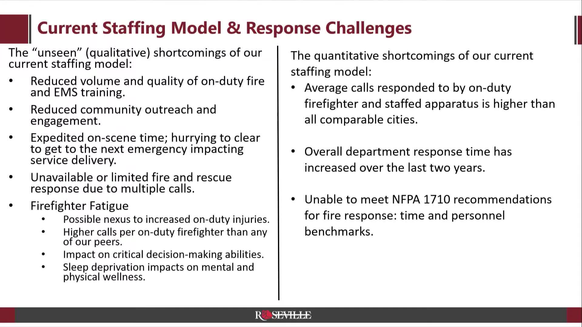 Roseville accepts FEMA SAFER grant to add firefighters; council leans toward April 2026 start, asks staff for budget details