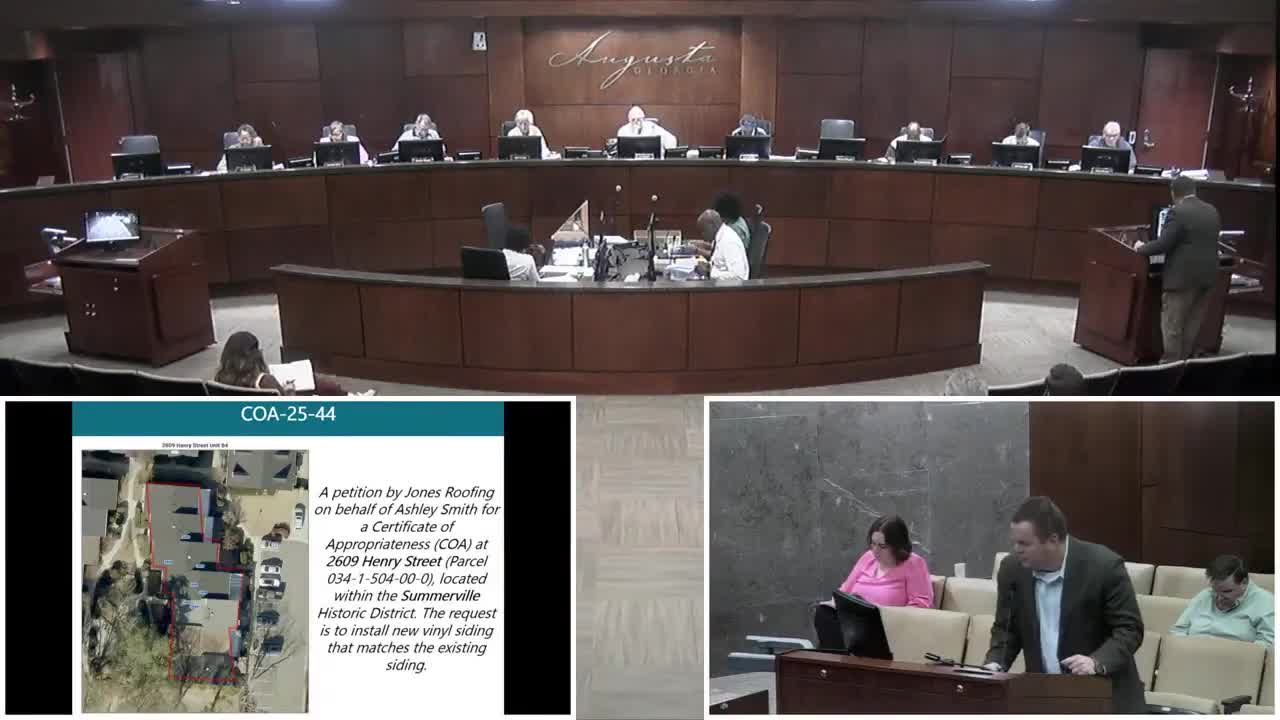 Augusta Historic Preservation Commission approves four exterior COAs, postpones one