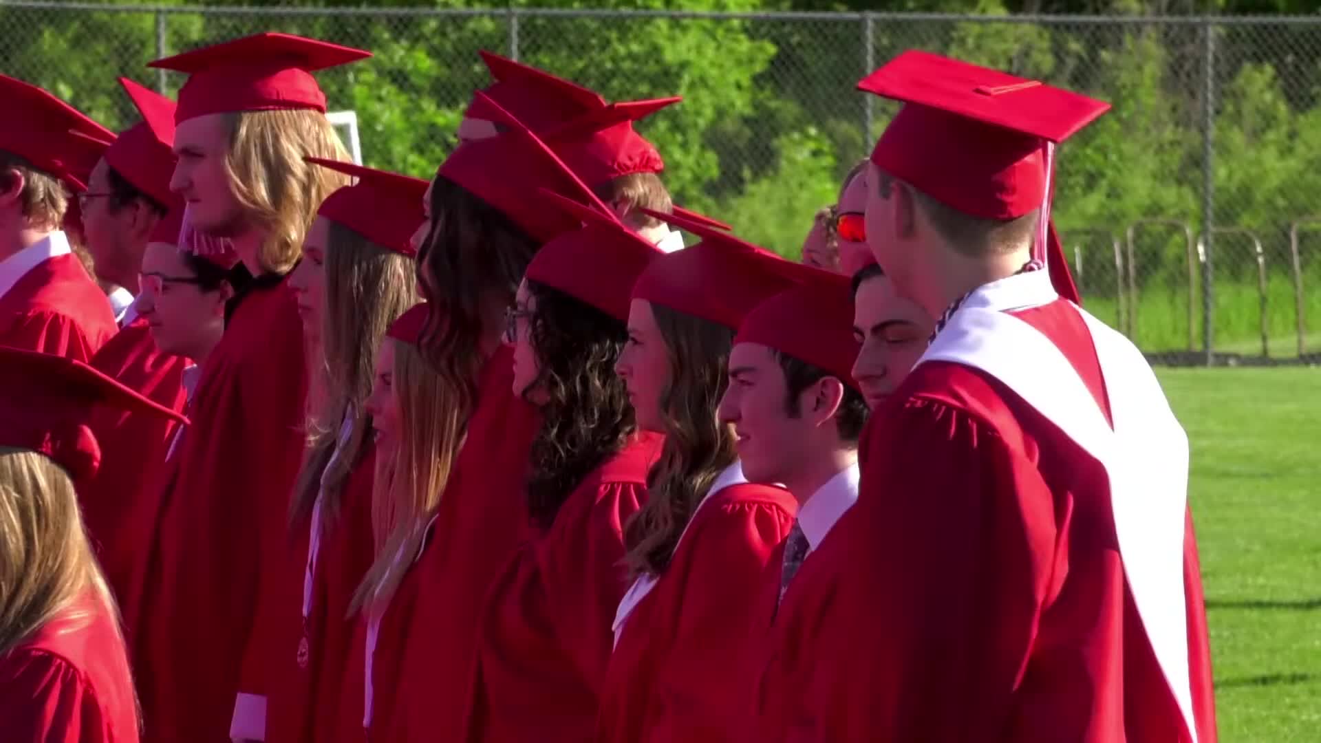 No news article produced: high school commencement ceremony