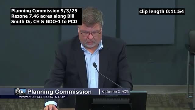 Planning Commission recommends PCD zoning for Toyota service building on Bill Smith Drive