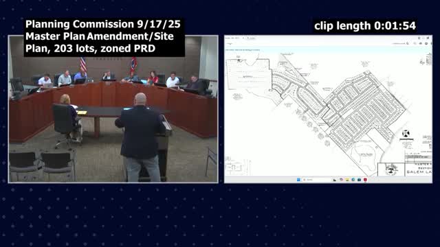 Commission approves Salem Landing Section 3 master-plan amendment and preliminary plat for 203 lots