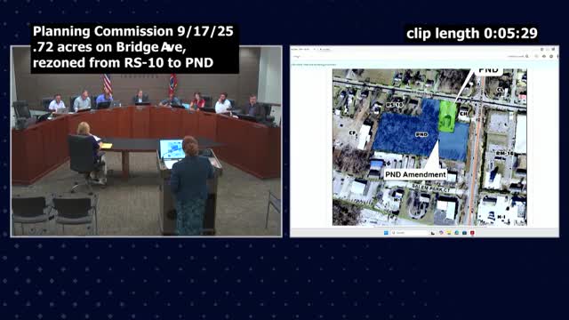 Planning Commission schedules public hearing for transit-center PND amendment and small rezoning