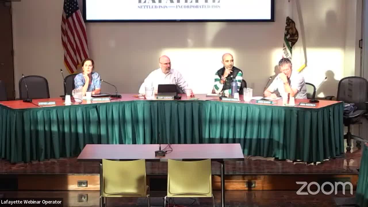 Planning Commission finds 2025 capital projects in conformance with Lafayette general plan
