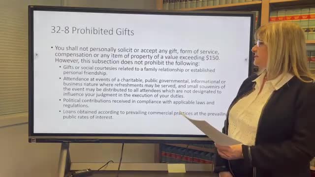 Norwalk Board of Ethics reviews city gift rules and exemptions under code section 32-8