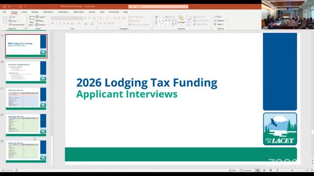 Lacey LTAC reopens 2026 lodging-tax application window; council to review awards separately from budget