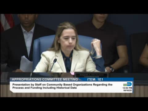 Committee begins review of county community‑based organization funding after OMB presentation; commissioners ask for a formal report