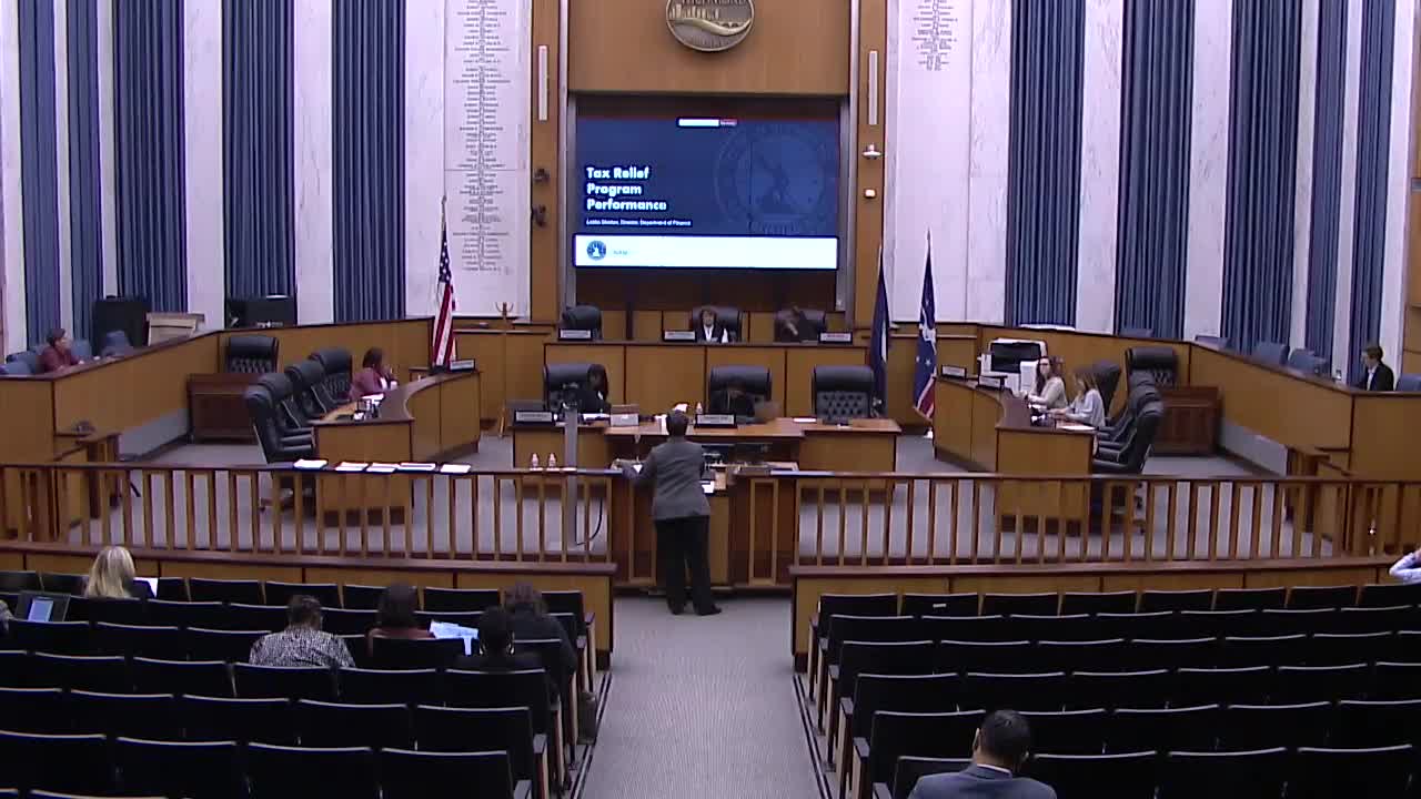 Finance staff report backlog in $1,200 GAP grant program; tax-relief programs summarized