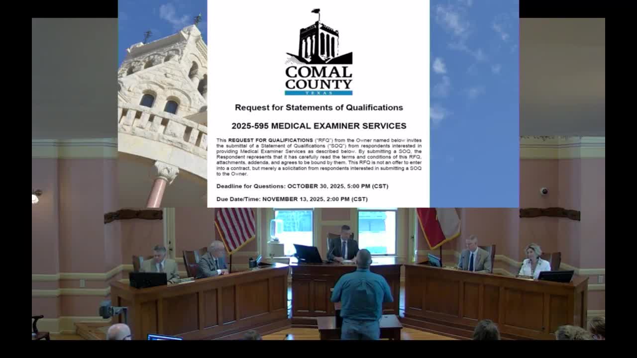 Comal County releases RFQ for medical examiner services to address growing caseload